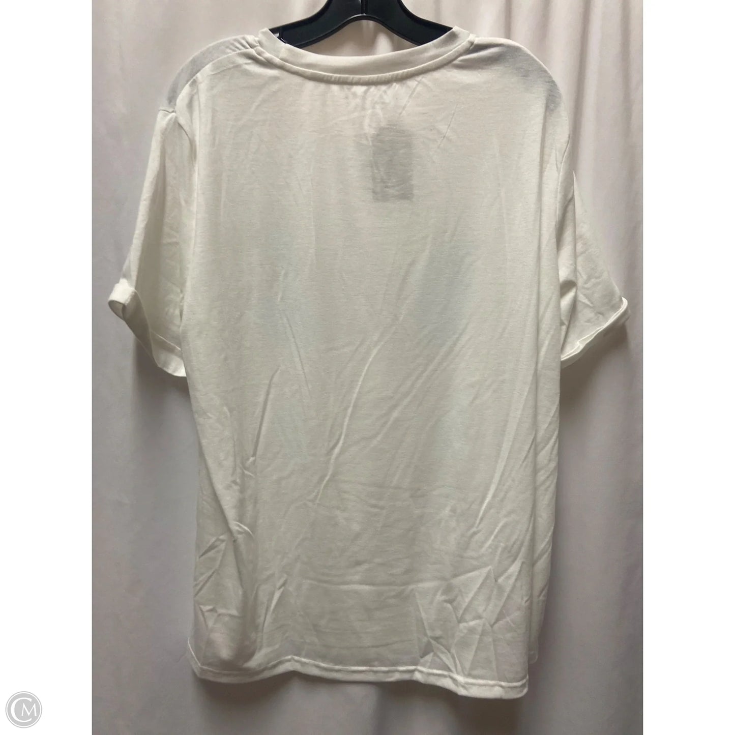 Top Short Sleeve By Clothes Mentor In White, Size: 2x
