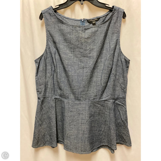 Top Sleeveless By Banana Republic In Blue, Size: L