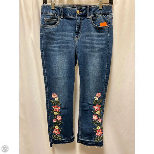 Capris By Rafaella In Blue Denim, Size: 4p