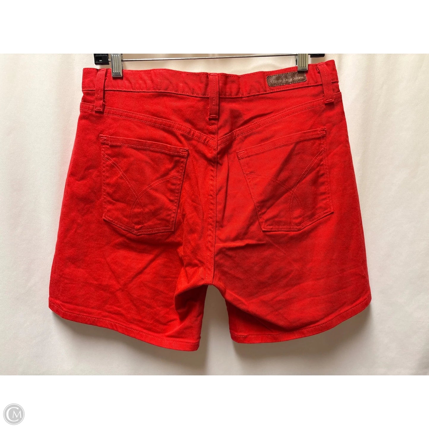 Shorts By Calvin Klein In Red Denim, Size: 10