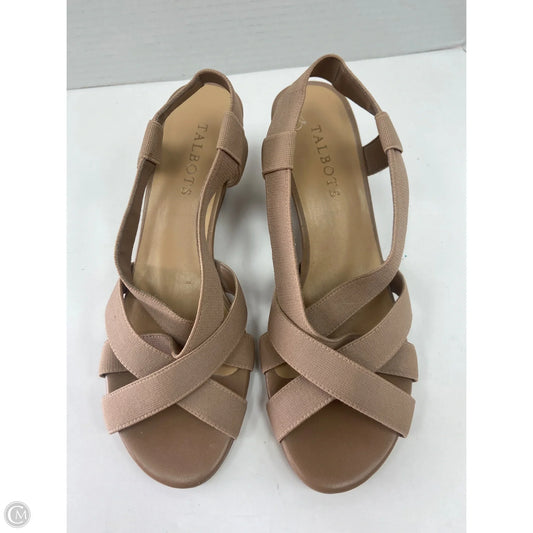 Shoes Heels Wedge By Talbots In Tan, Size: 7.5