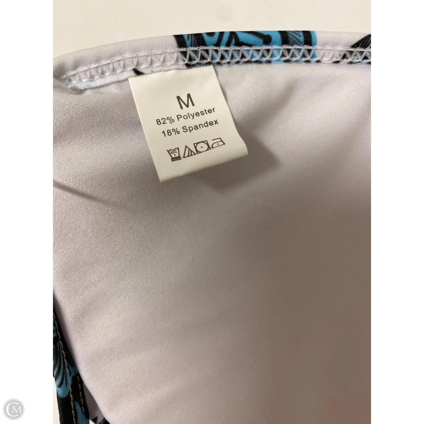 Swimsuit 2pc By Clothes Mentor In Blue & White, Size: M