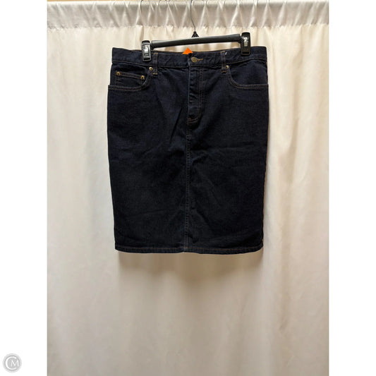Skirt Midi By Ralph Lauren In Blue Denim, Size: 12