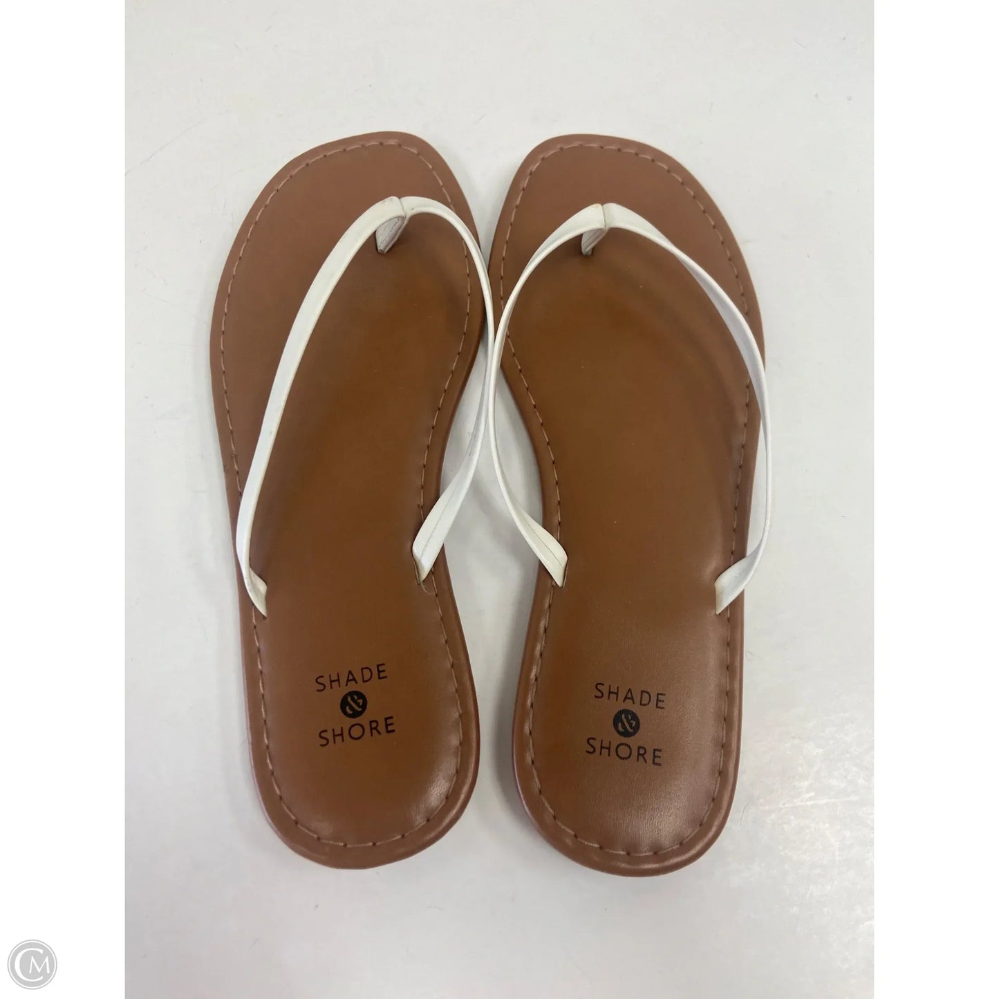 Sandals Flip Flops By Shade & Shore In White, Size: 6