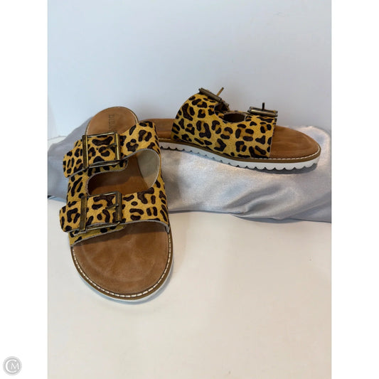 Sandals Flats By Diba In Animal Print, Size: 8.5