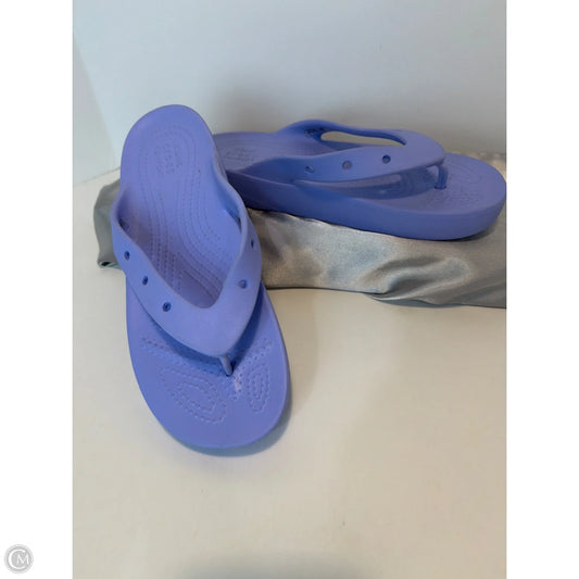 Sandals Flats By Crocs In Purple, Size: 9