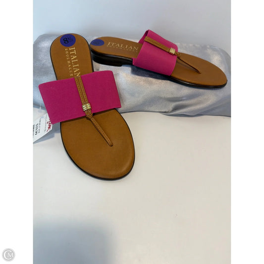 Sandals Flats By Italian Shoemakers In Pink, Size: 8.5