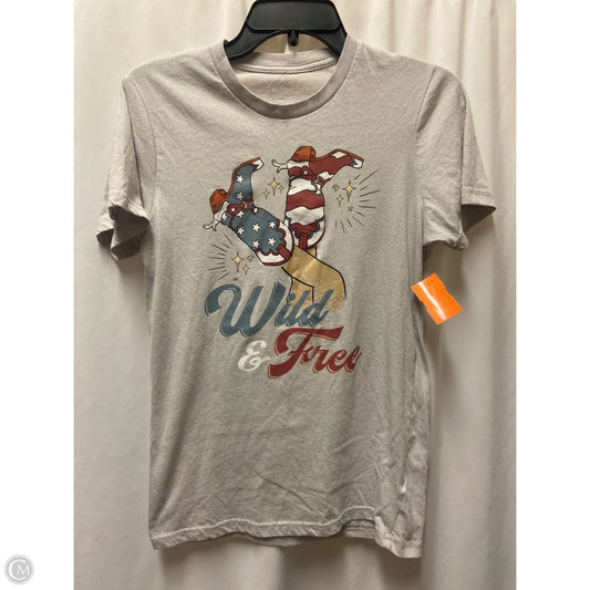 Top Short Sleeve By Clothes Mentor In Grey, Size: S
