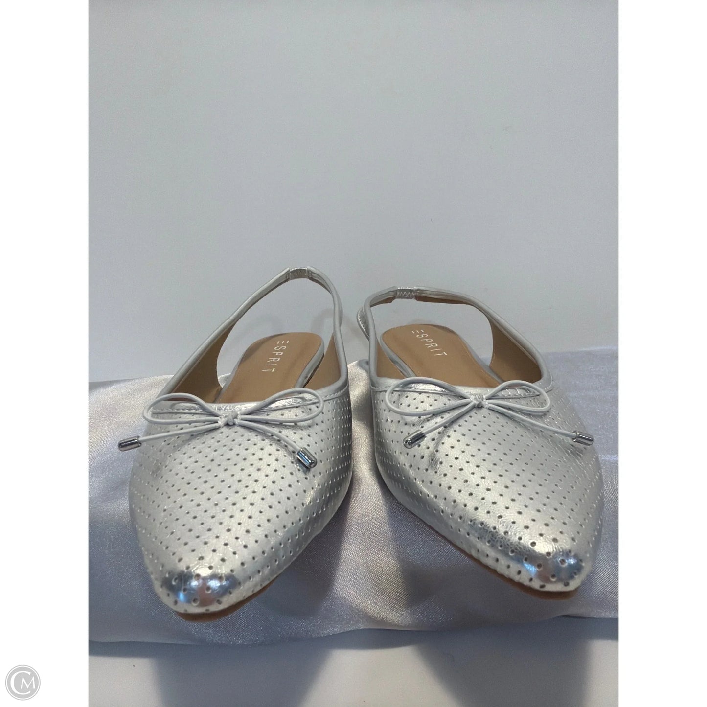 Shoes Flats By Esprit In Silver, Size: 8.5