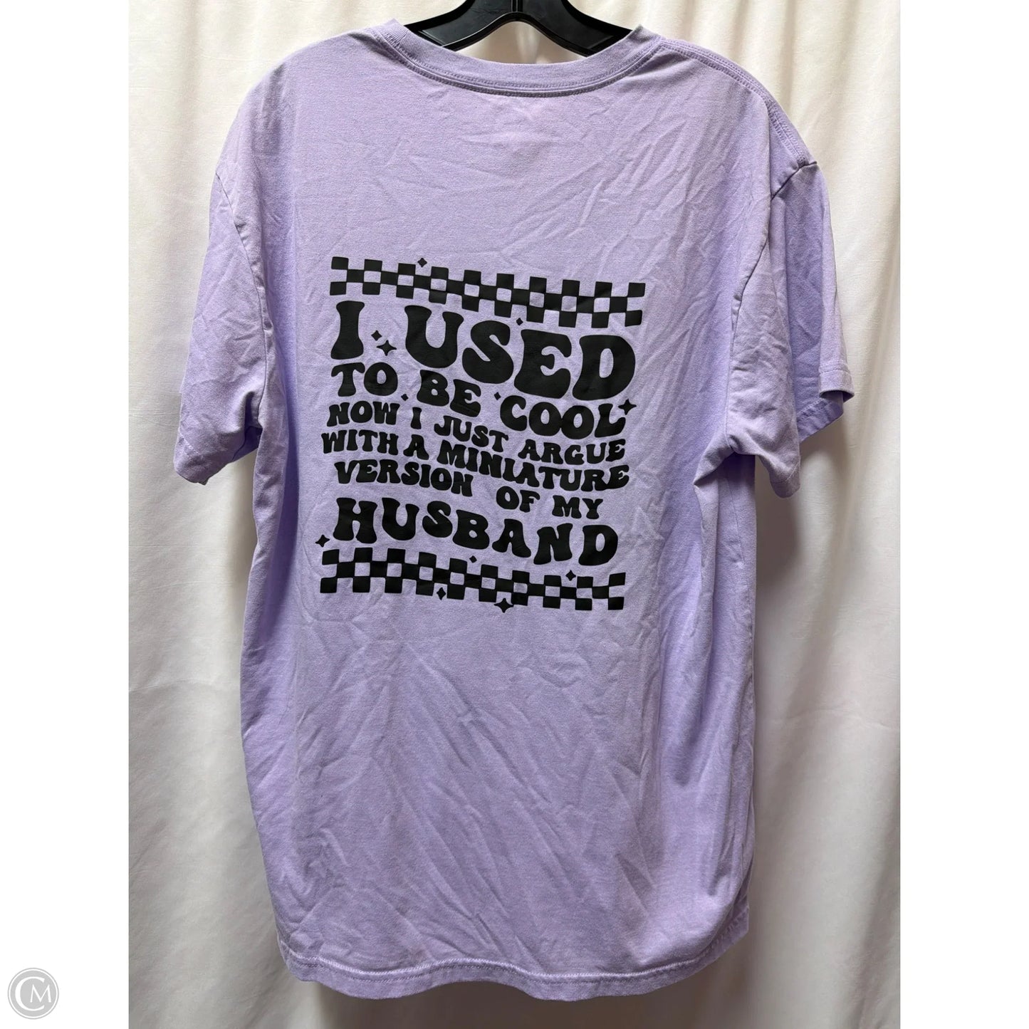 Top Short Sleeve By Athletic Works In Purple, Size: L