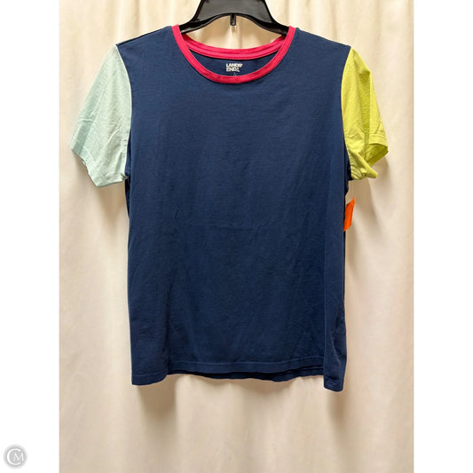 Top Short Sleeve By Lands End In Navy, Size: L