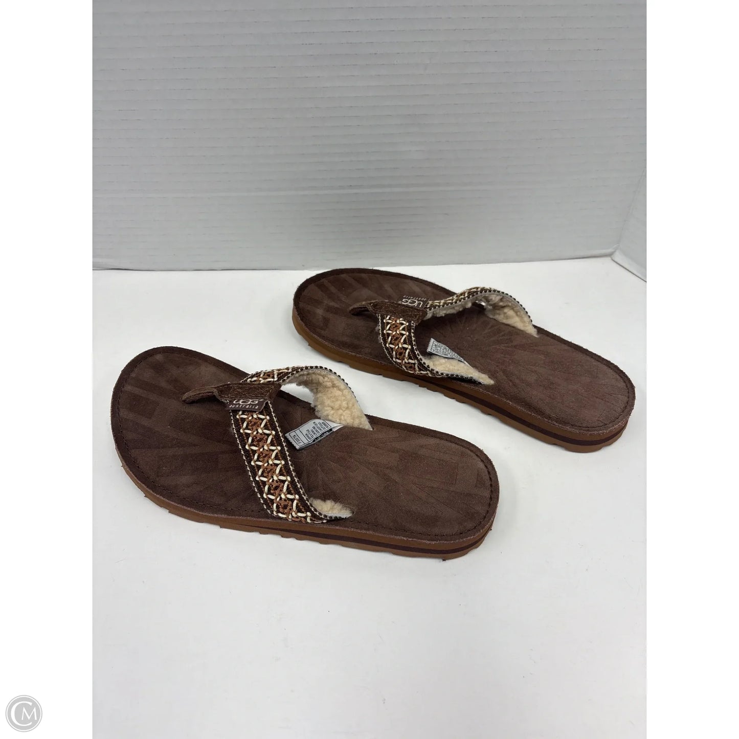 Sandals Designer By Ugg In Brown, Size: 6