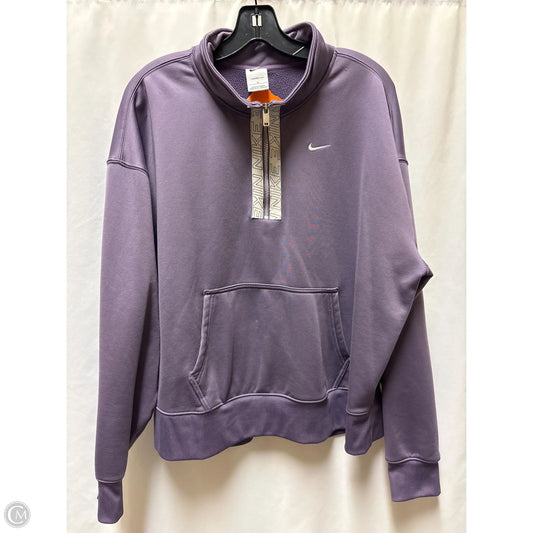 Athletic Sweatshirt Crewneck By Nike In Purple, Size: 1x