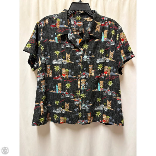 Top Short Sleeve By Harley Davidson In Black, Size: Xl