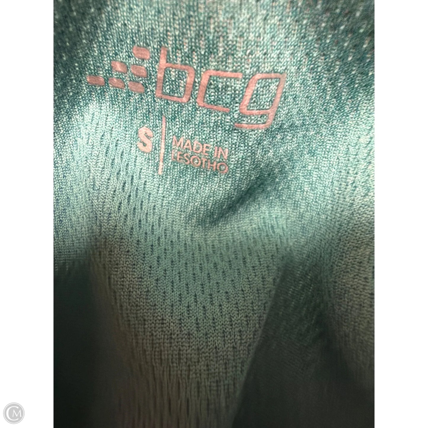 Athletic Top Short Sleeve By Bcg In Teal, Size: S