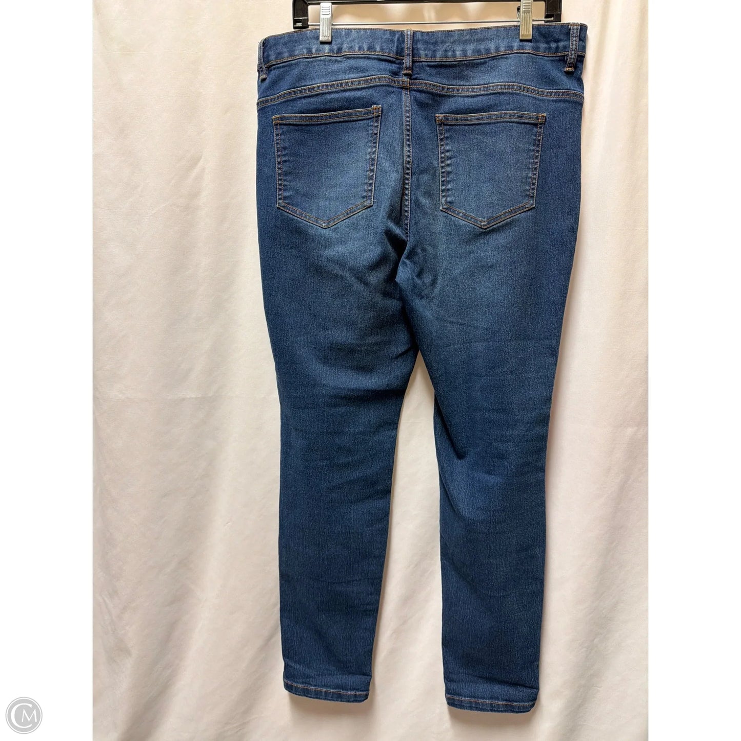 Jeans Skinny By Route 66 In Blue Denim, Size: 12