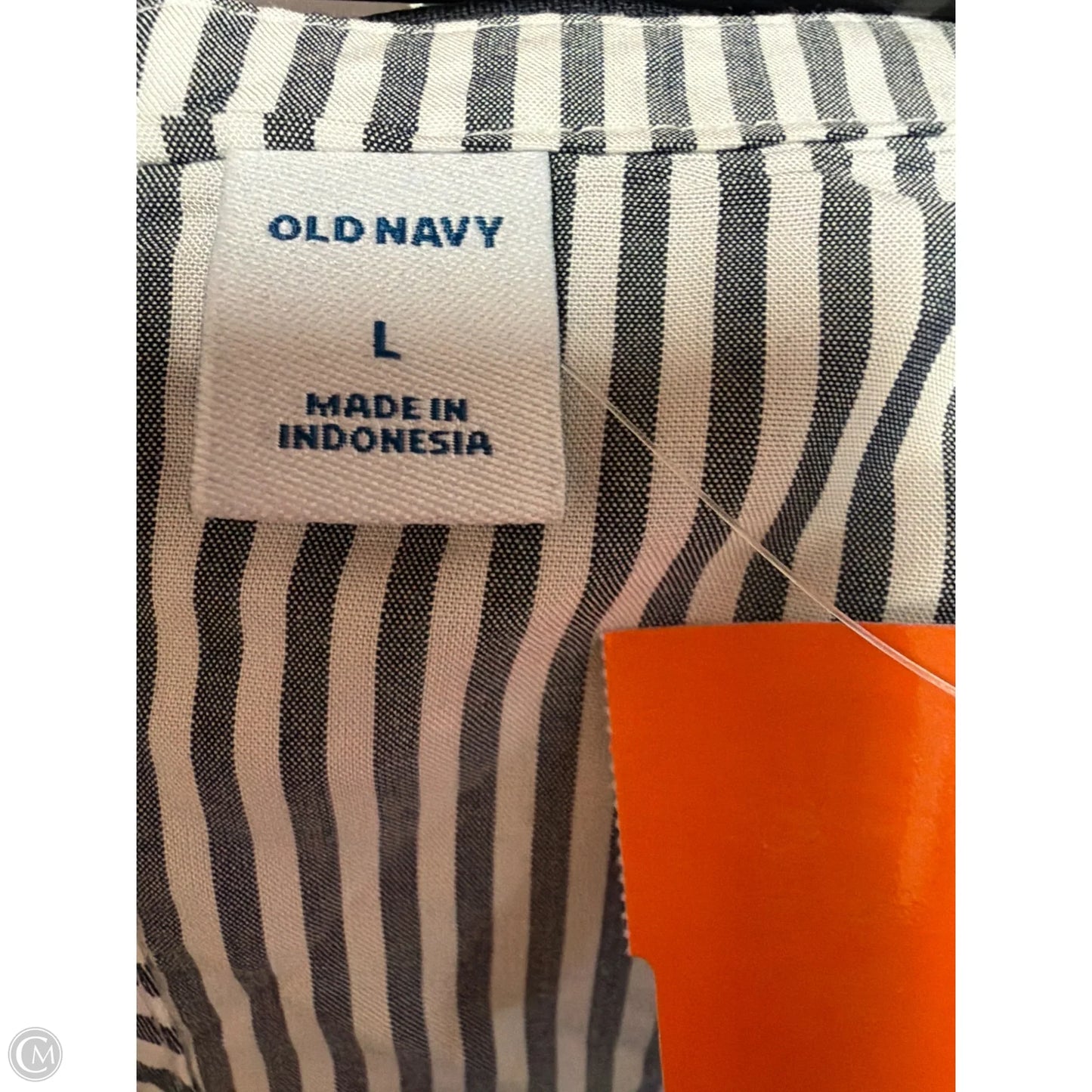 Top Sleeveless By Old Navy In Grey & White, Size: L