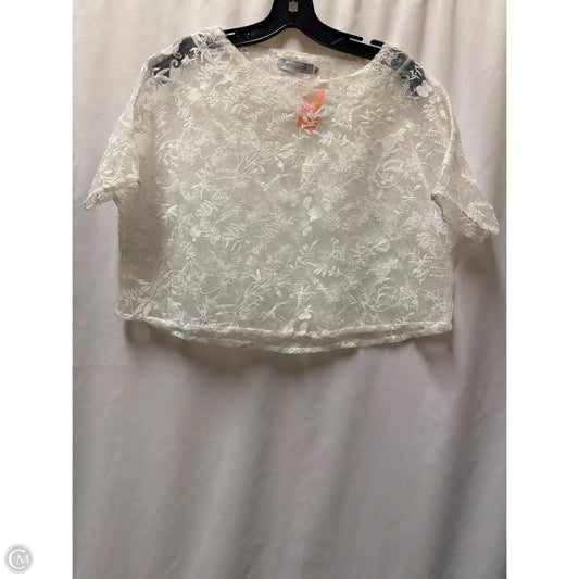 Top Short Sleeve By Misslook In White, Size: M