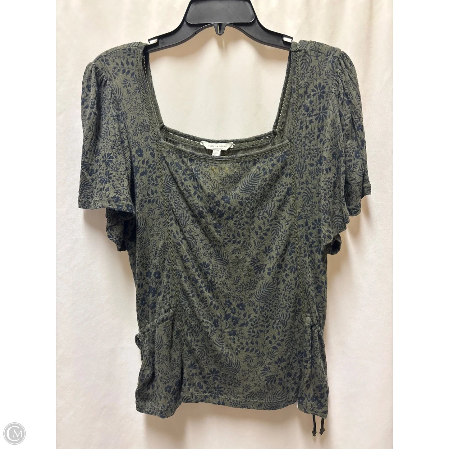 Top Short Sleeve By Lucky Brand In Green, Size: M