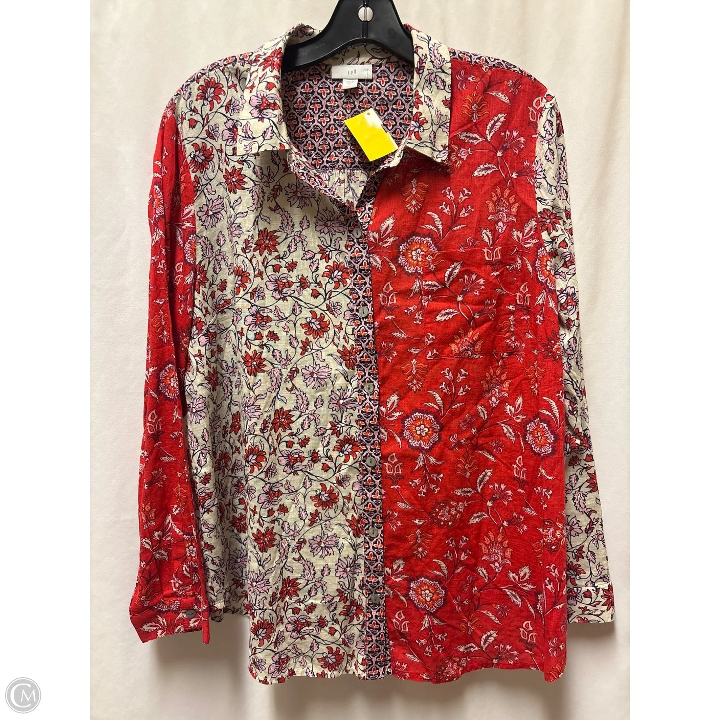 Top Long Sleeve By J. Jill In Red, Size: L