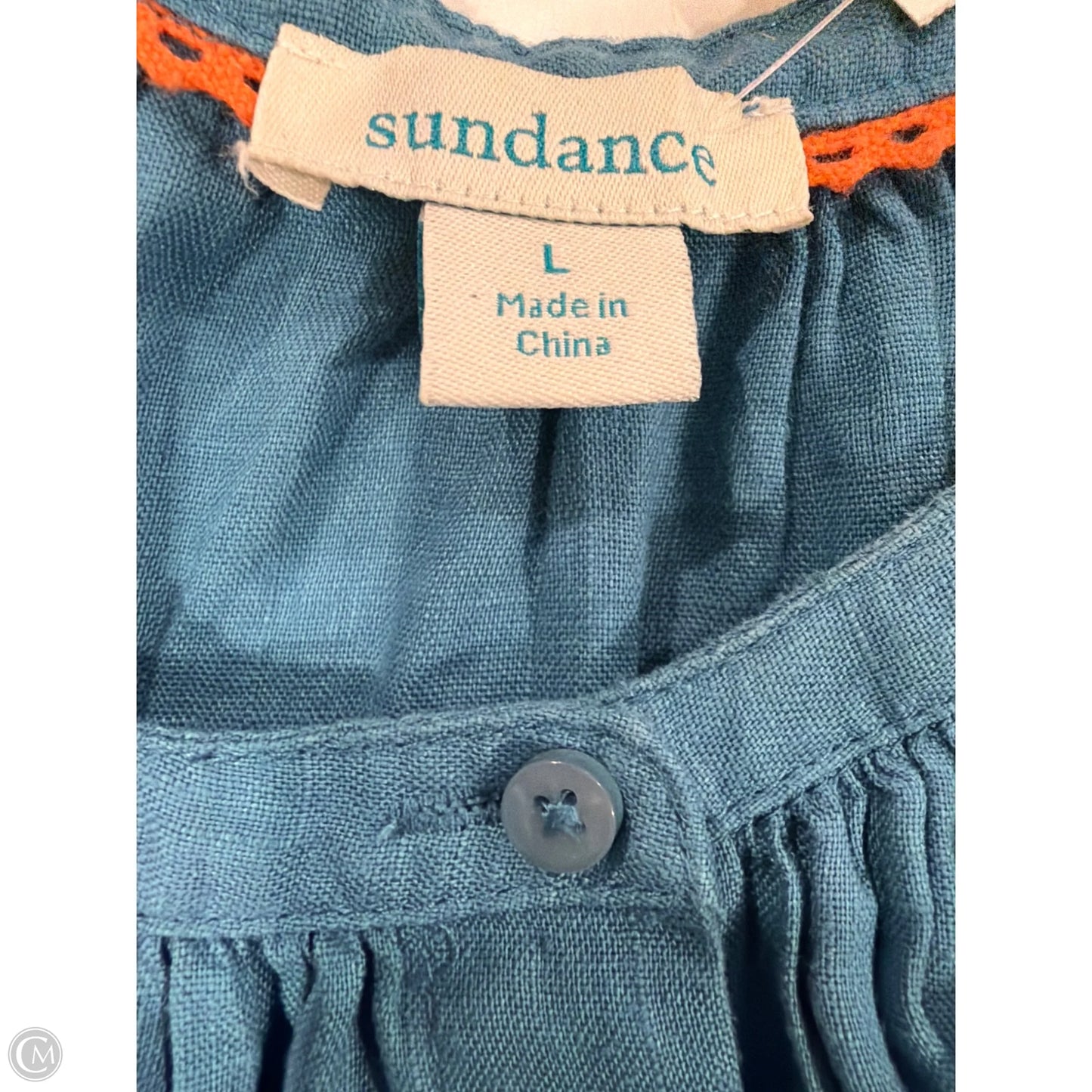 Top Short Sleeve By Sundance In Blue, Size: L