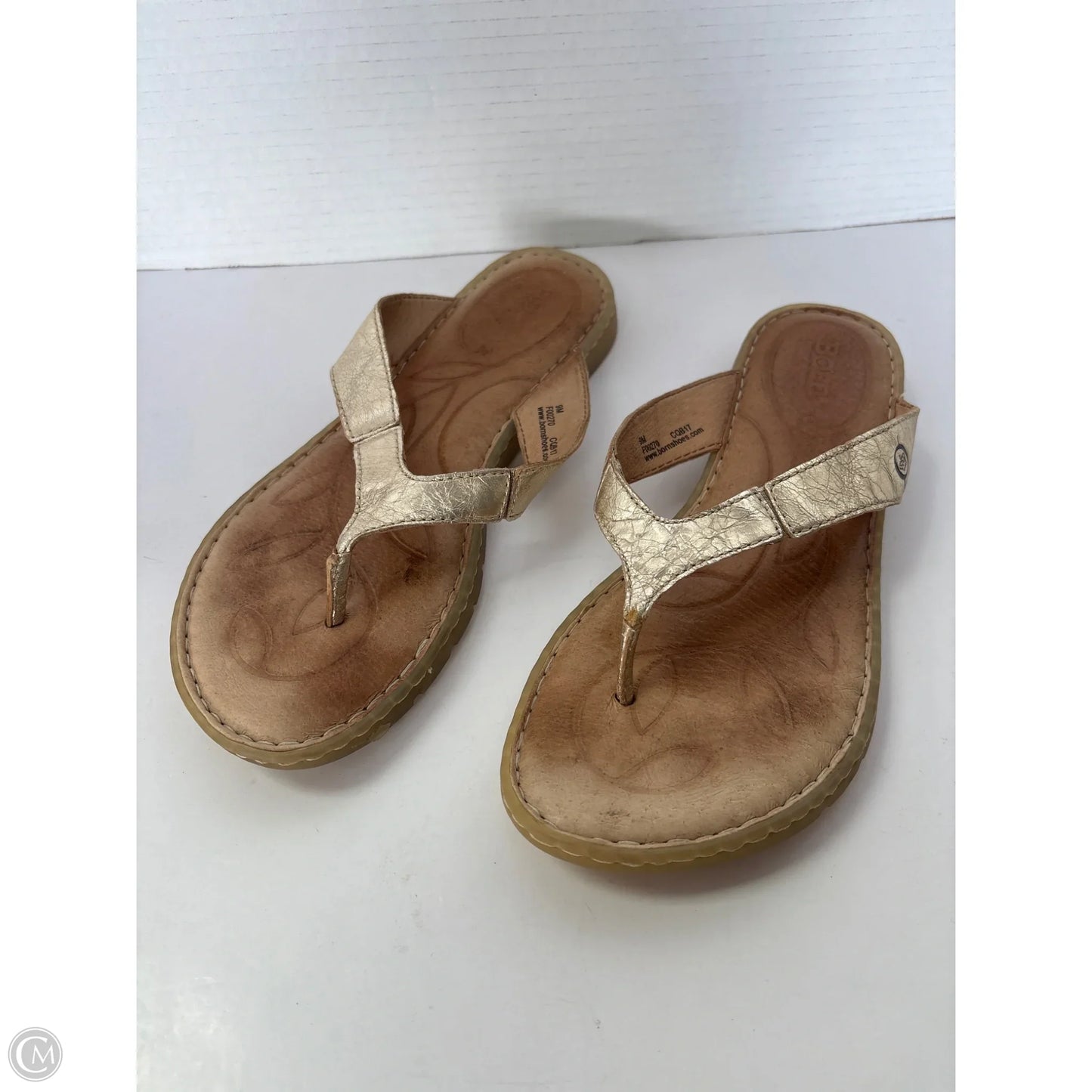 Sandals Flip Flops By Born In Gold, Size: 9
