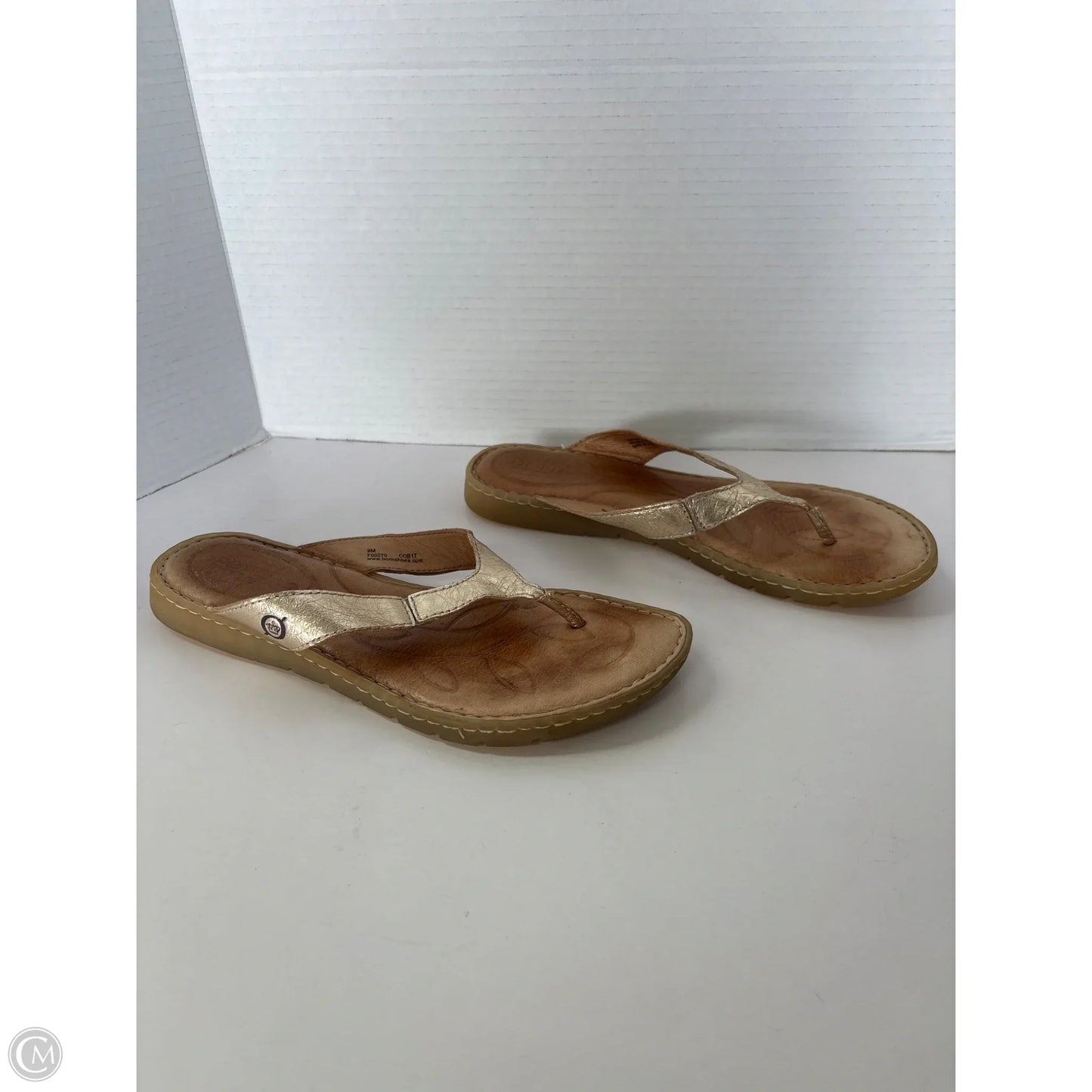 Sandals Flip Flops By Born In Gold, Size: 9