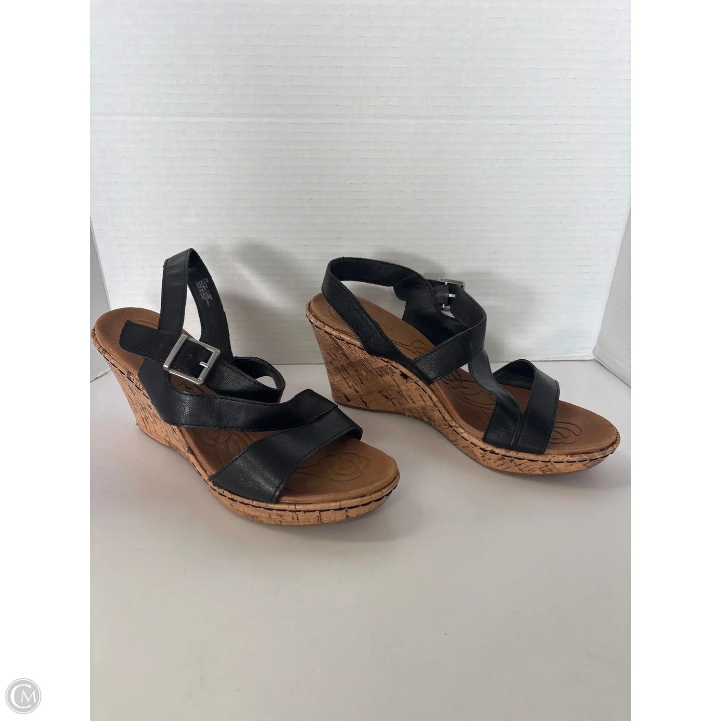 Sandals Heels Wedge By Born In Black, Size: 9