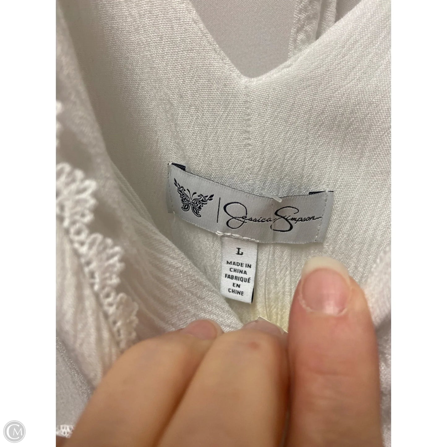 Dress Casual Maxi By Jessica Simpson In White, Size: L