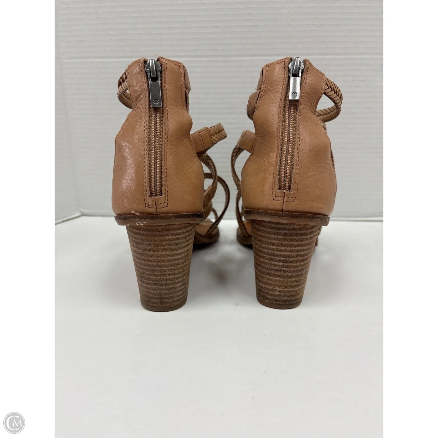 Sandals Heels Block By Lucky Brand In Brown, Size: 10
