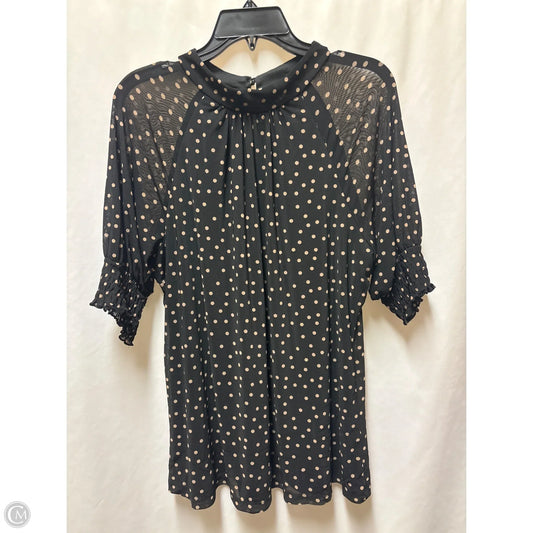 Top Short Sleeve By Perseption Concept In Black, Size: Xl