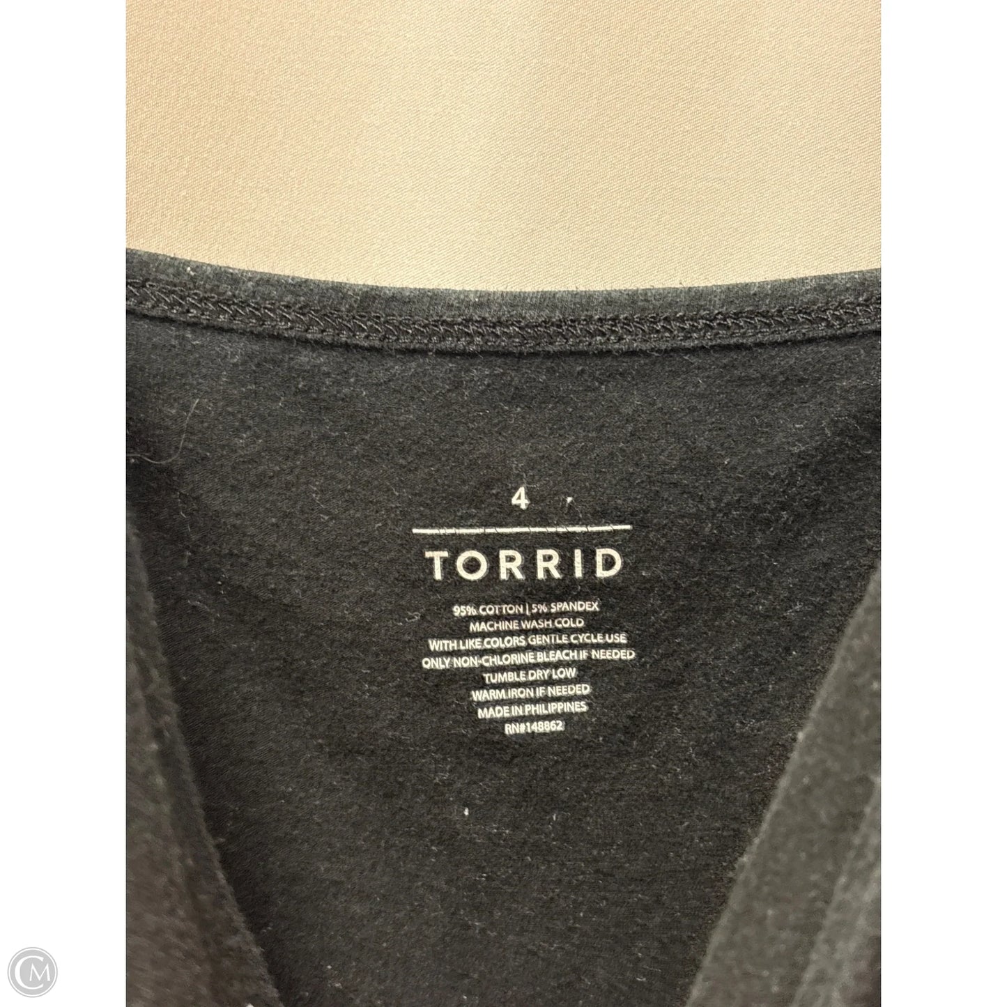 Top Sleeveless By Torrid In Black, Size: 4x