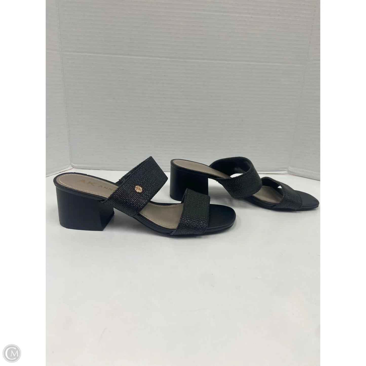 Sandals Heels Block By Anne Klein In Black, Size: 7.5