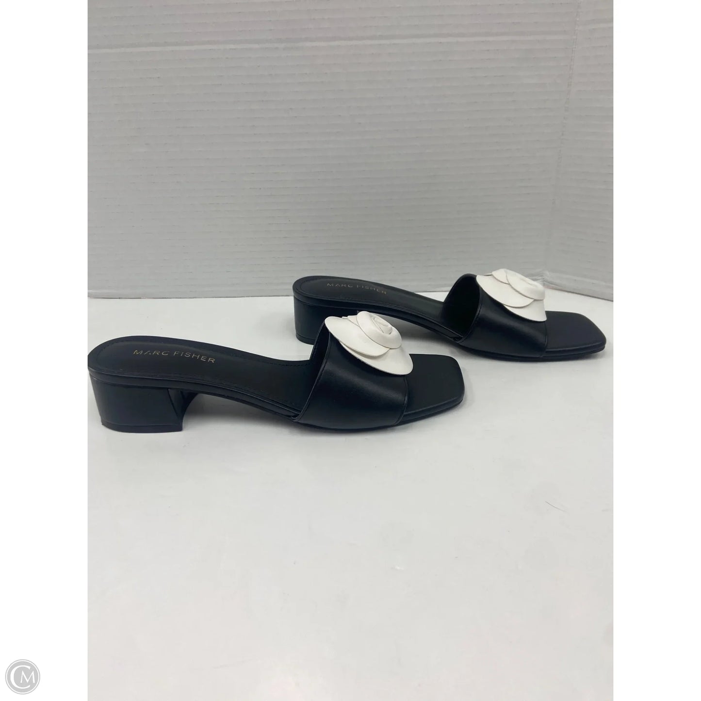 Sandals Heels Block By Marc Fisher In Black, Size: 7.5
