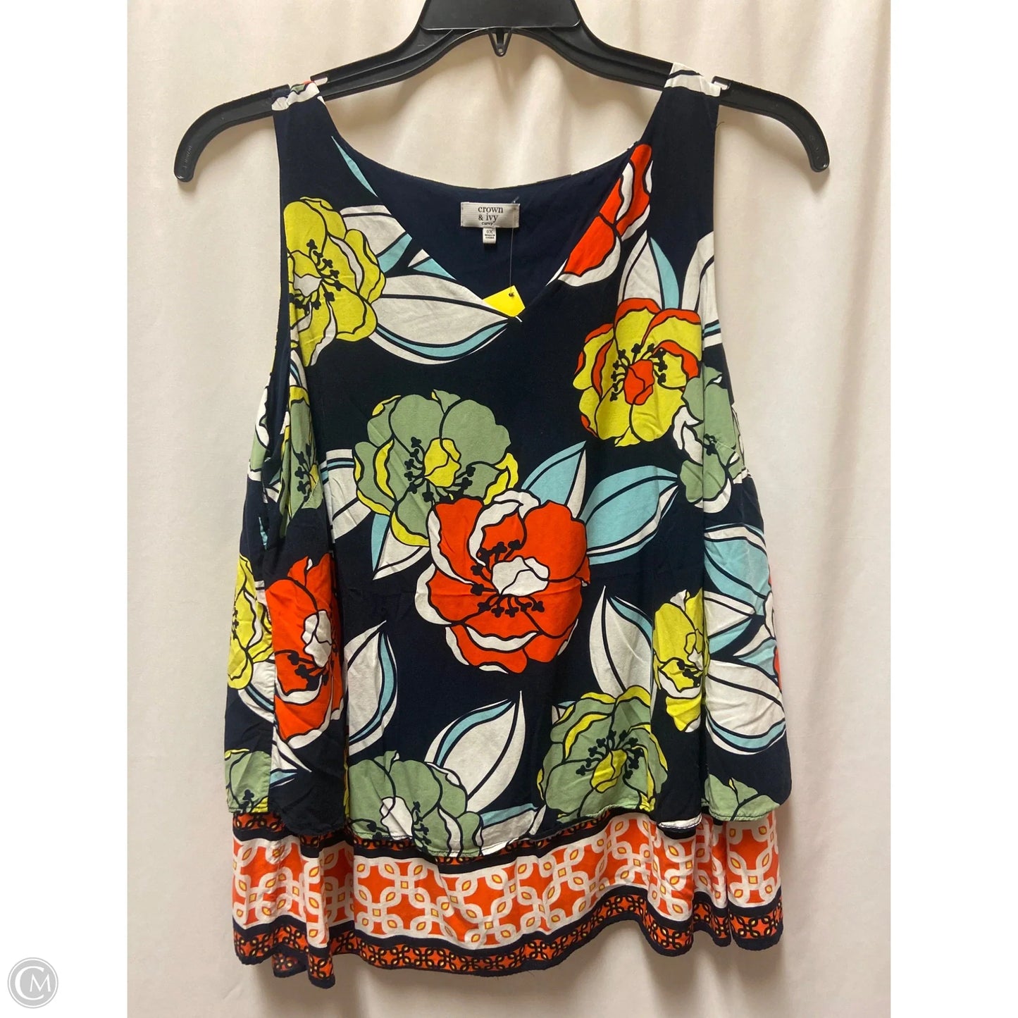 Top Sleeveless By Crown And Ivy In Navy, Size: Xl