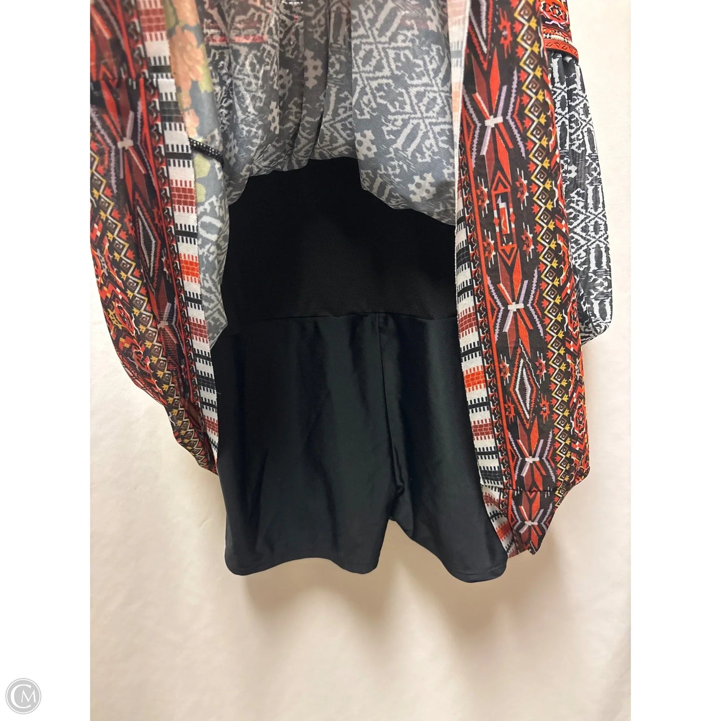 Swimsuit Top By Clothes Mentor In Black & Orange, Size: Xxl