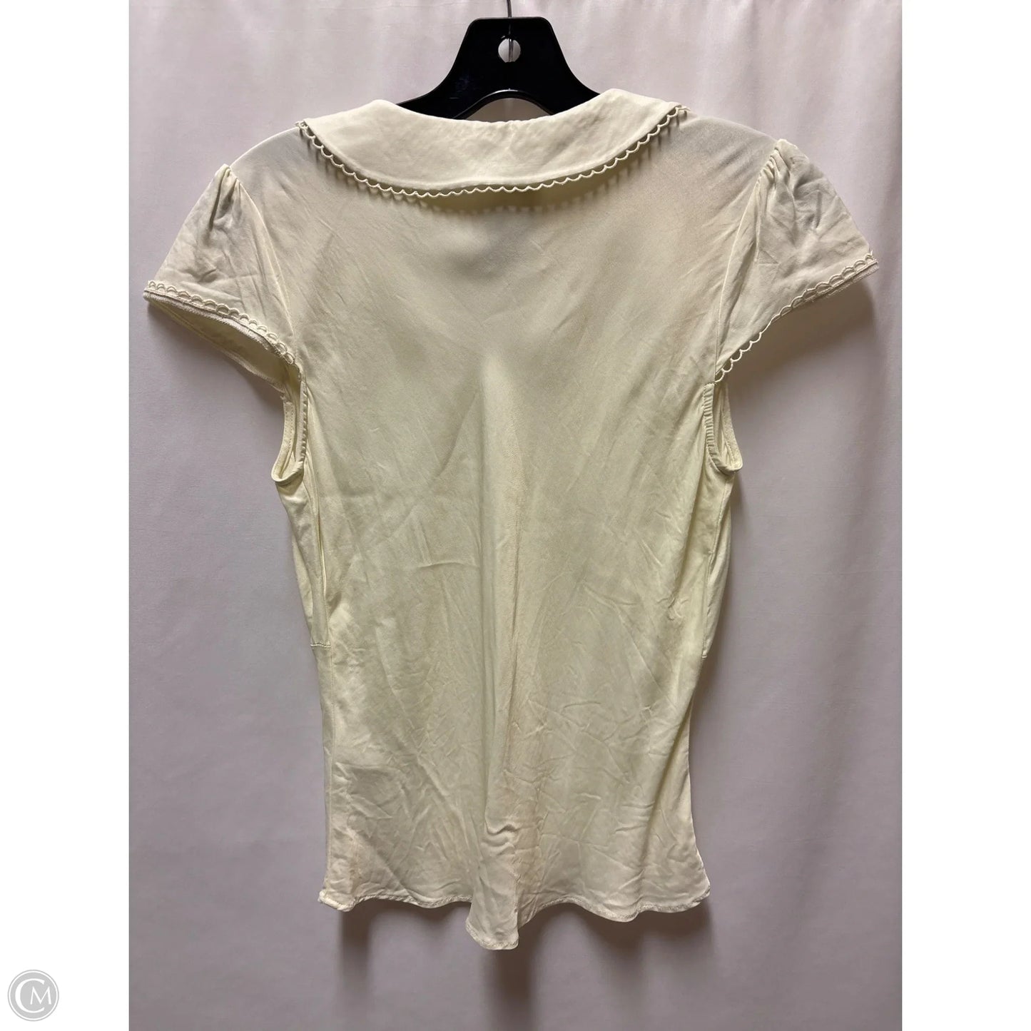Top Short Sleeve By Anthropologie In Yellow, Size: S