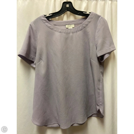 Top Short Sleeve By Adrienne Vittadini In Purple, Size: M