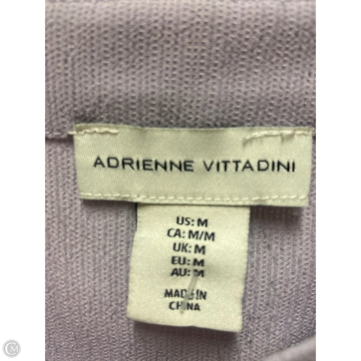 Top Short Sleeve By Adrienne Vittadini In Purple, Size: M