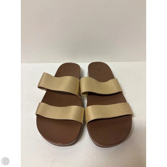 Sandals Flats By Reef In Gold, Size: 9