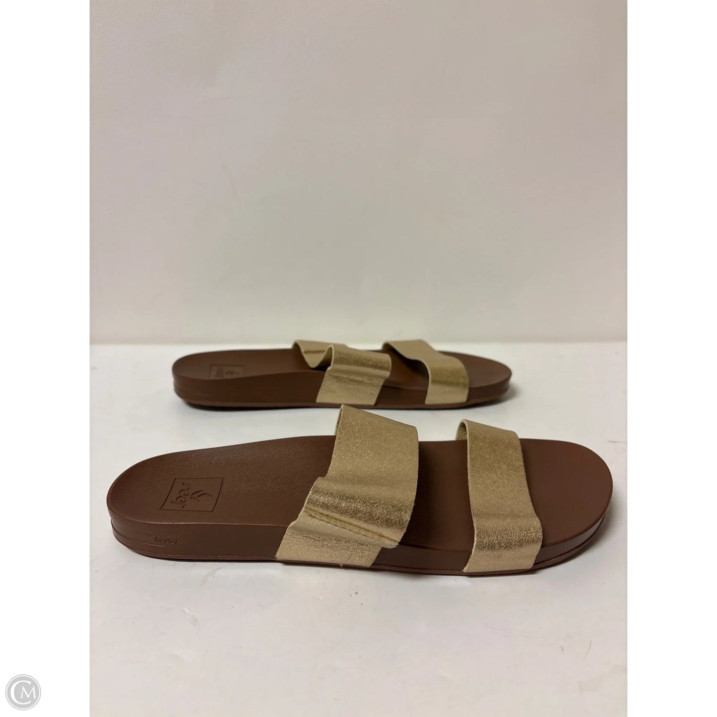 Sandals Flats By Reef In Gold, Size: 9