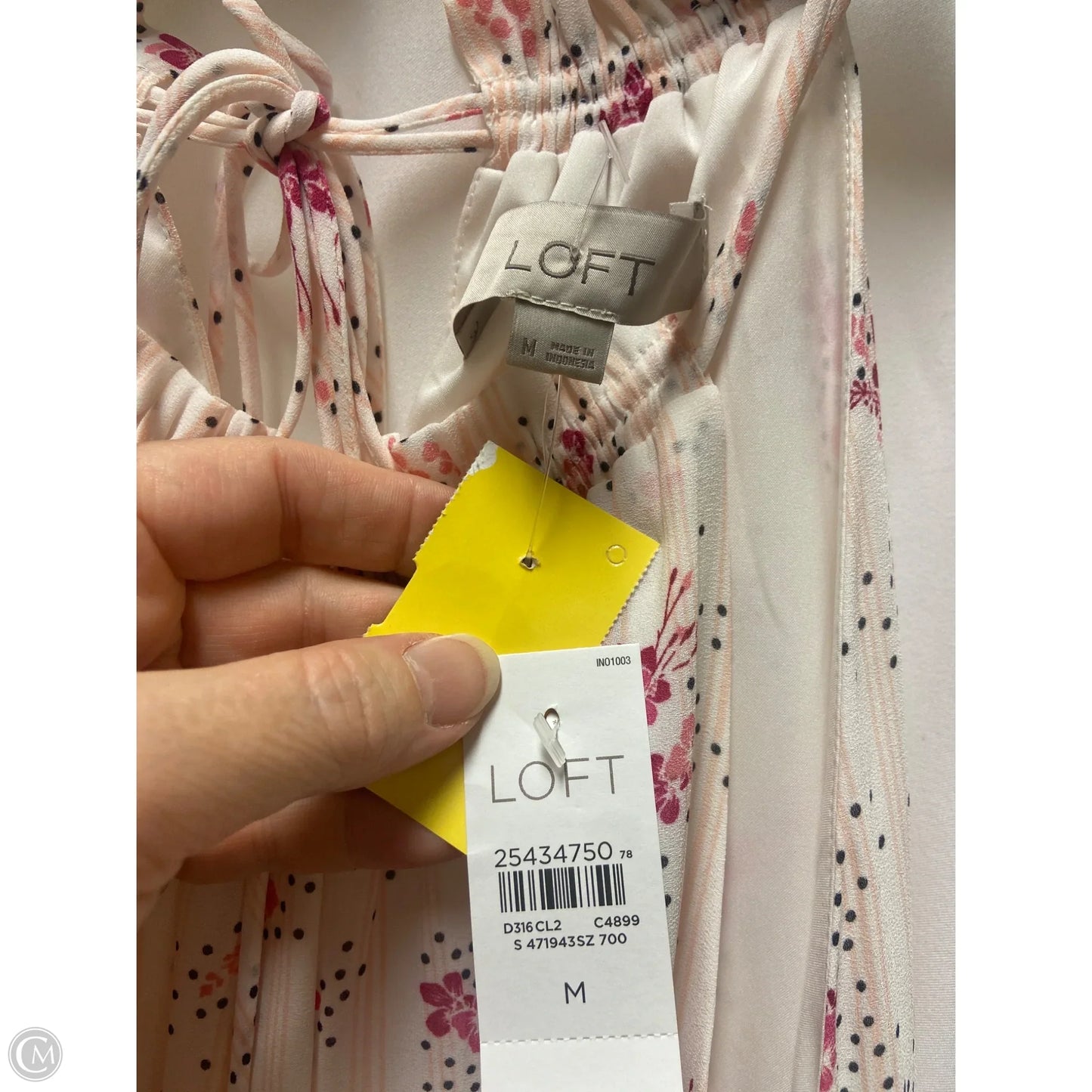 Dress Casual Midi By Loft In White, Size: M