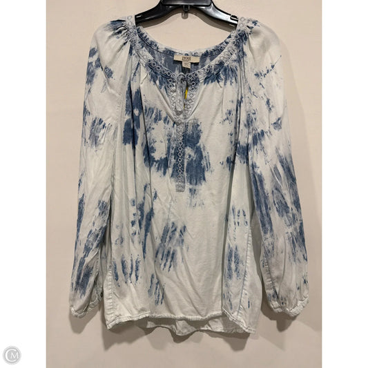 Top Long Sleeve By Vintage America In Blue, Size: Xl