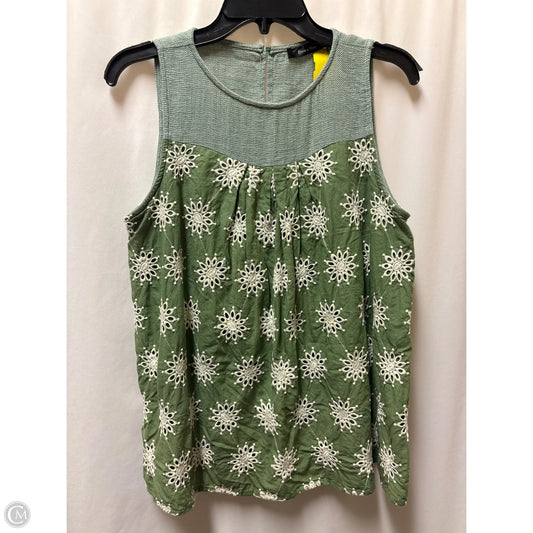 Top Sleeveless By Doe & Rae In Green, Size: L