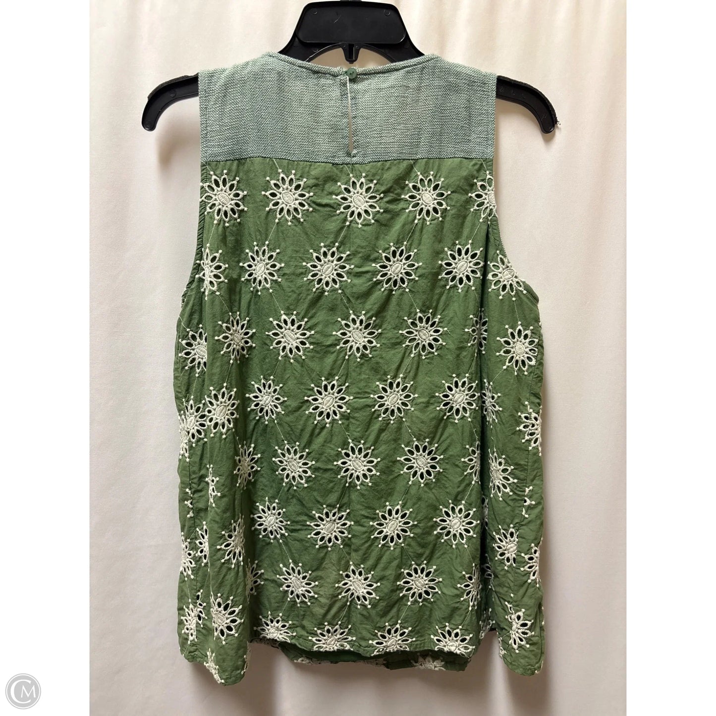 Top Sleeveless By Doe & Rae In Green, Size: L