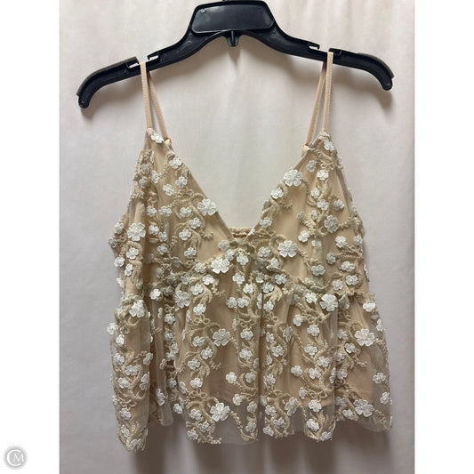 Top Sleeveless By Altard State In Cream & Tan, Size: L