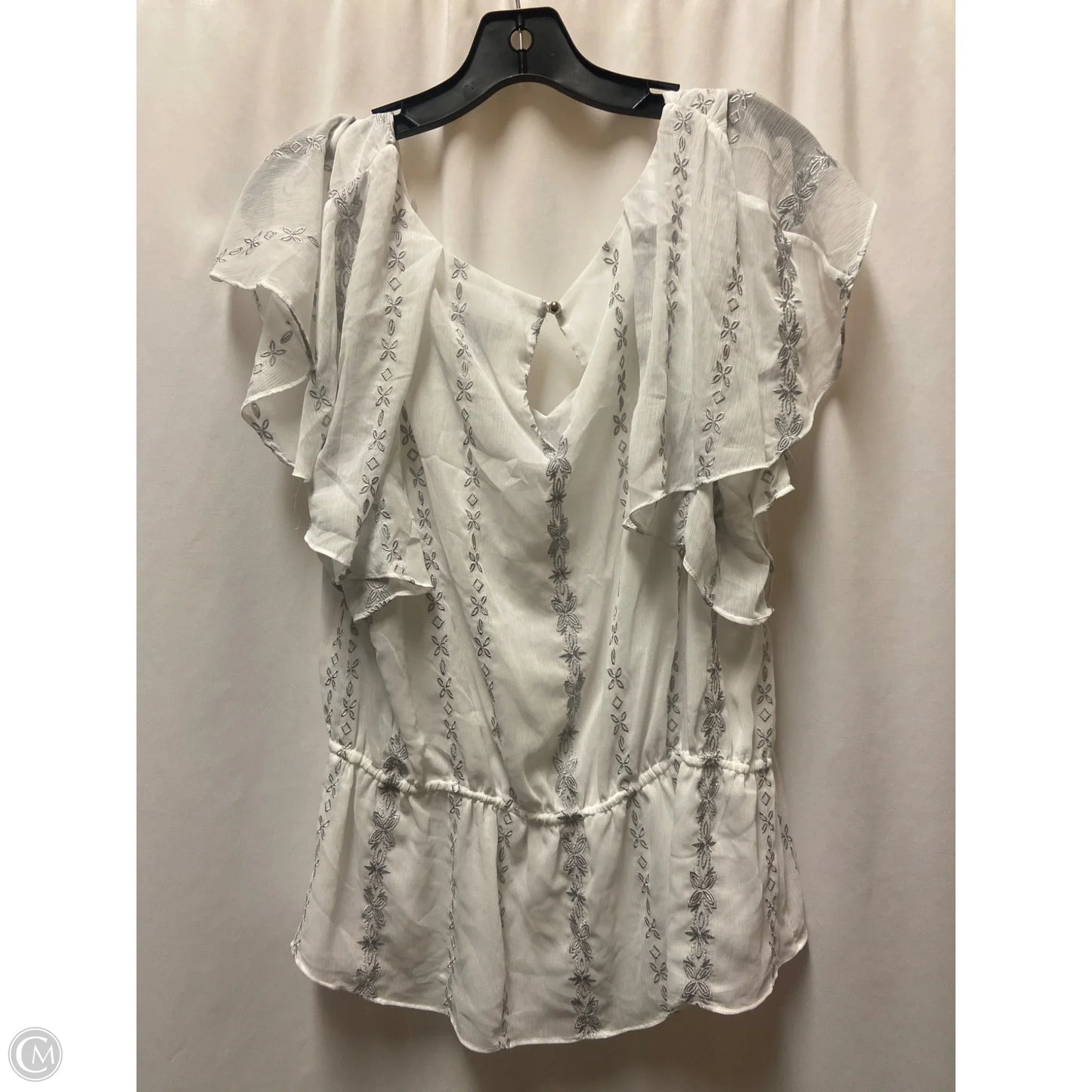 Top Short Sleeve By White House Black Market In White, Size: Xl