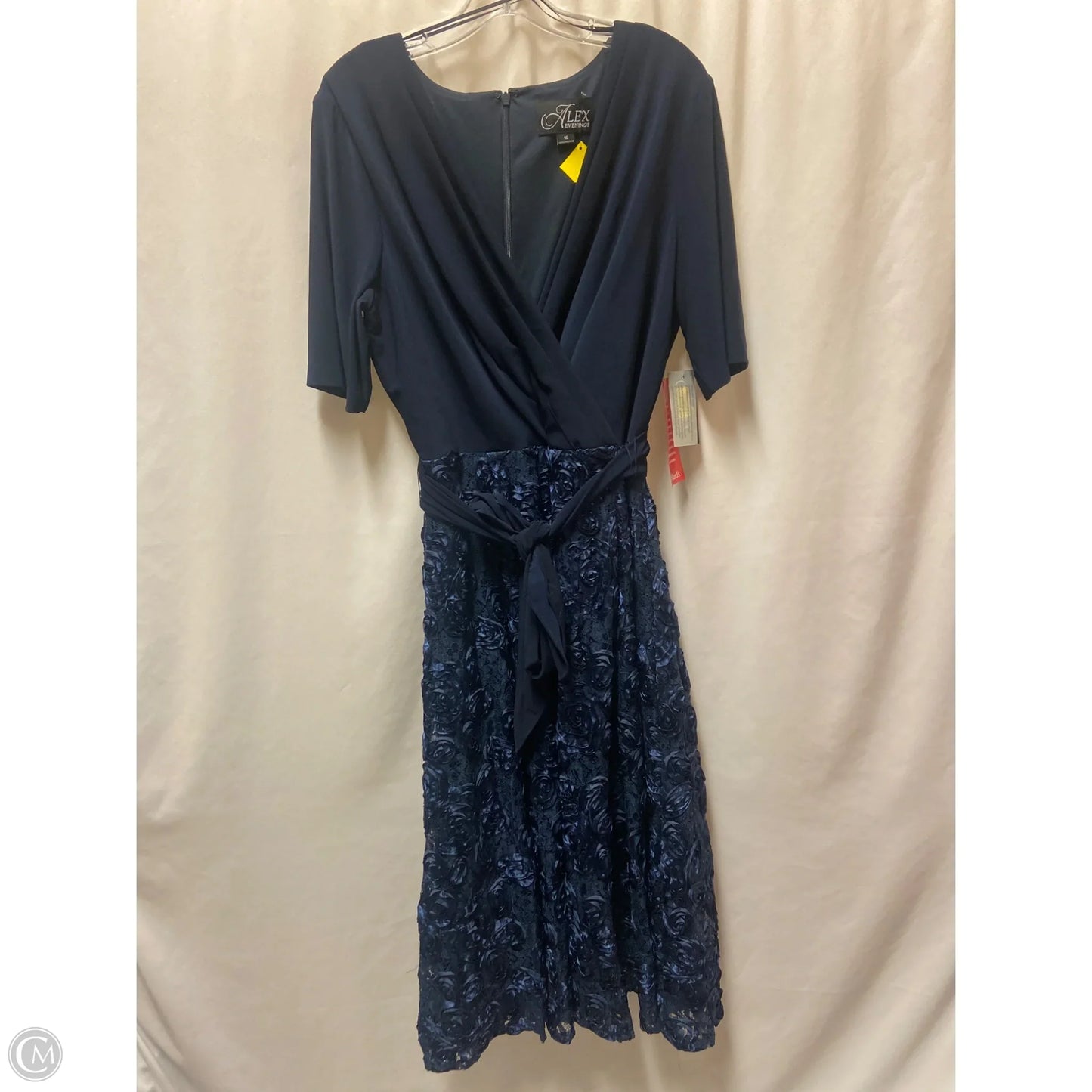 Dress Casual Maxi By Alex Evenings In Navy, Size: Xl
