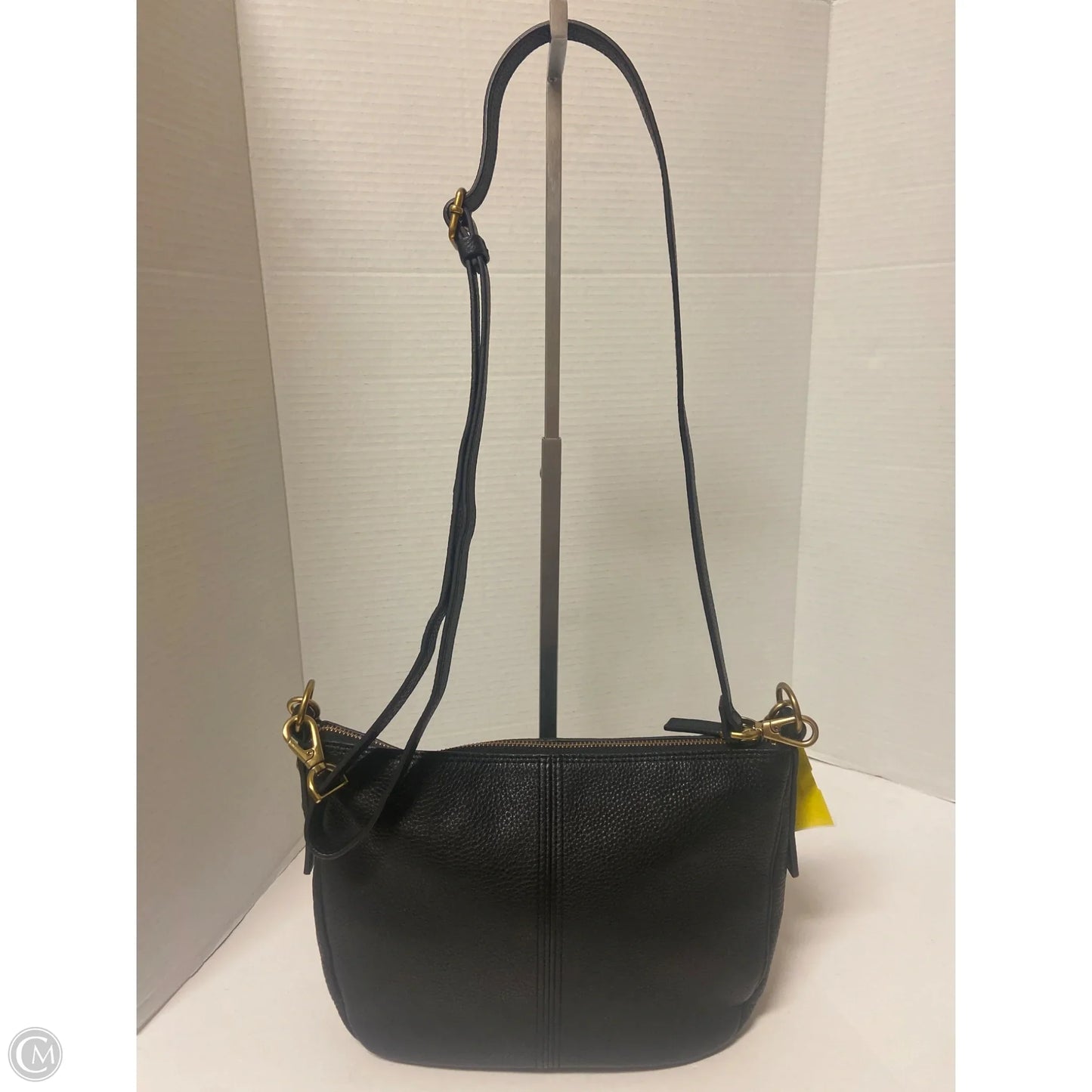Handbag Leather By Fossil, Size: Medium