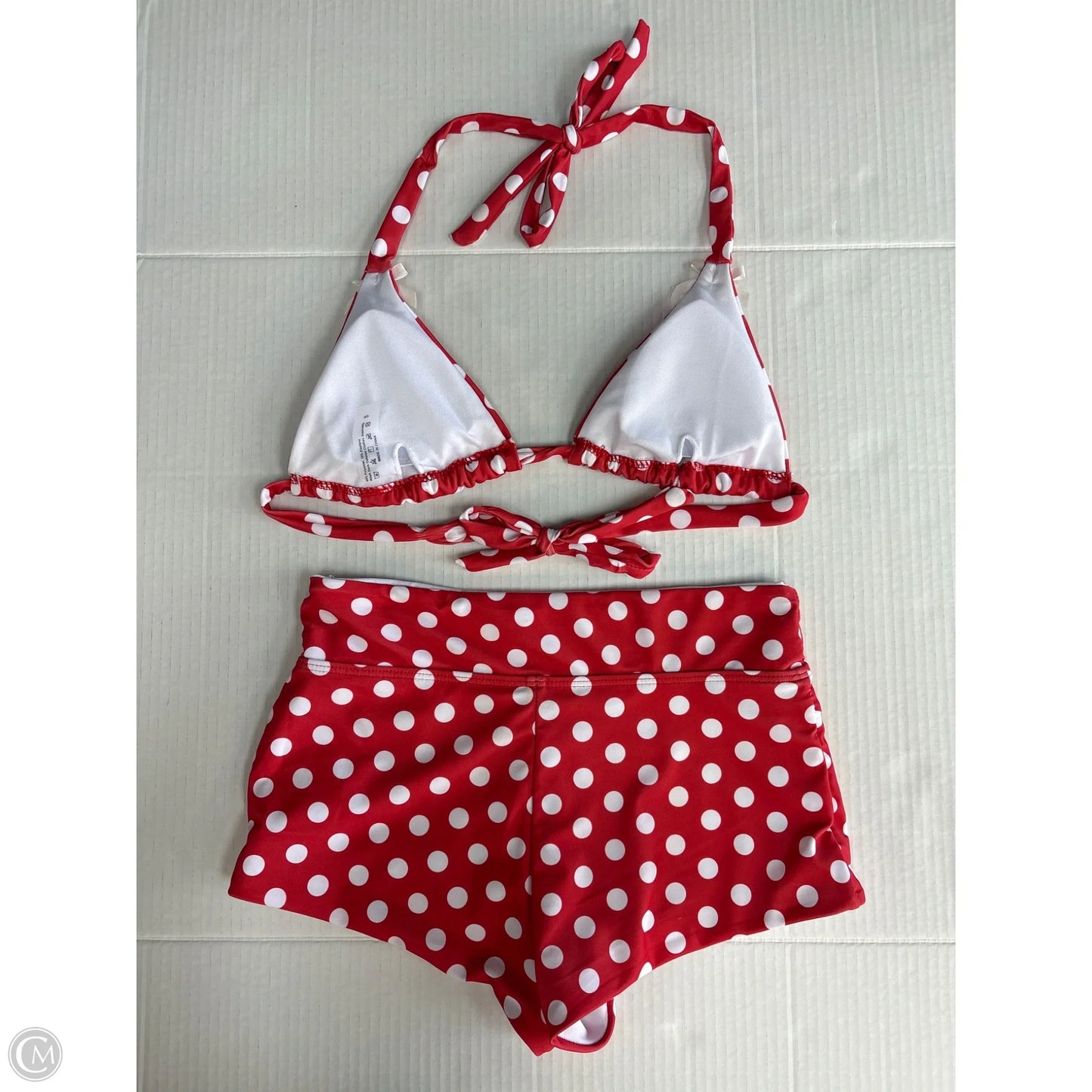 Swimsuit 2pc By Clothes Mentor In Red & White, Size: S